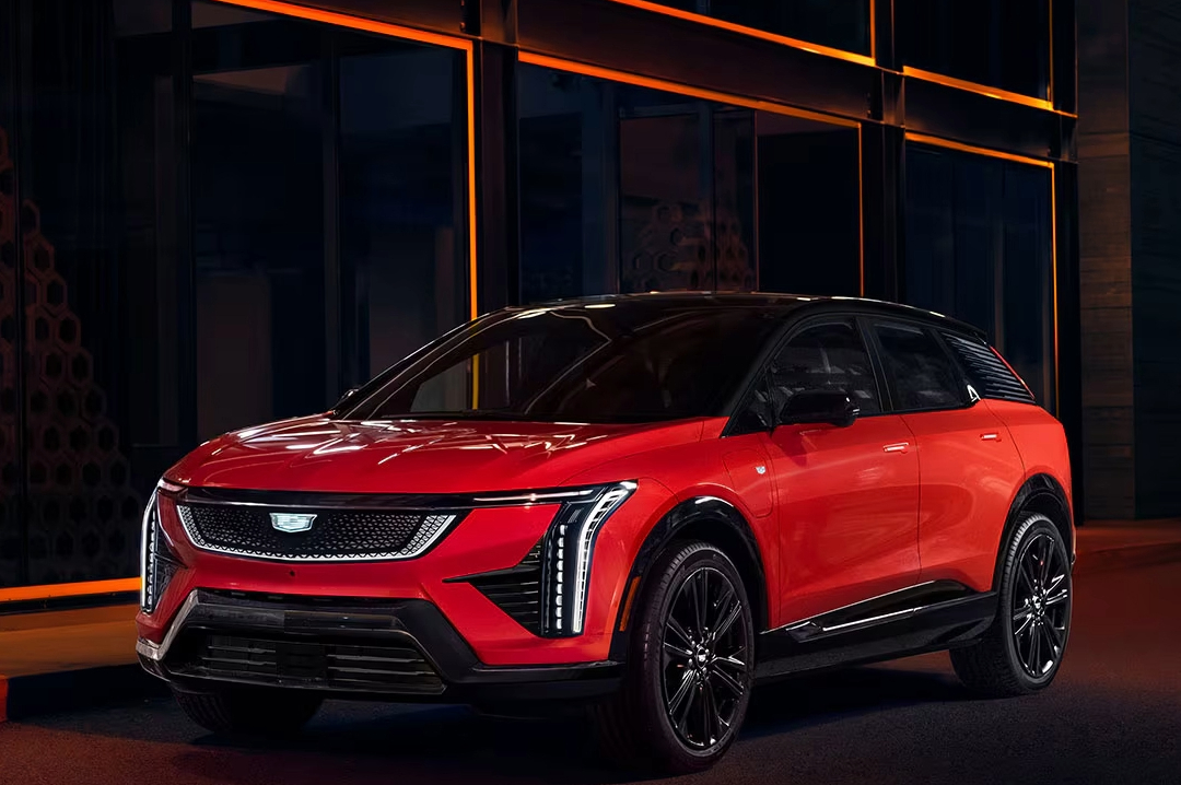 2025 Cadillac Optiq SUV exterior in red