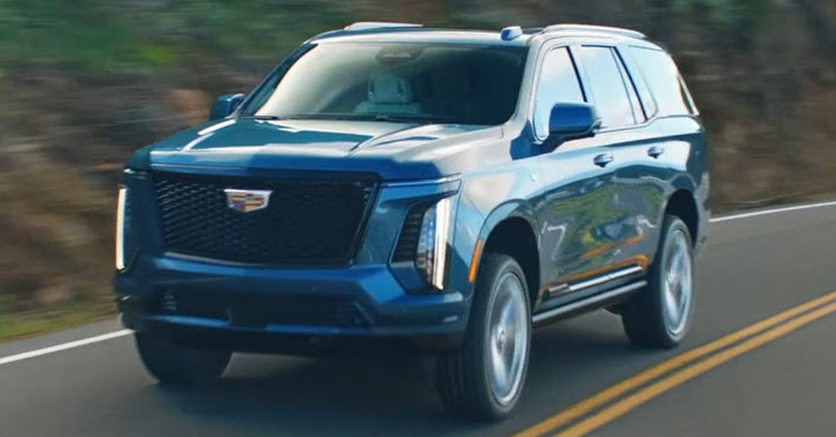 2025 Cadillac Escalade Driving down the road
