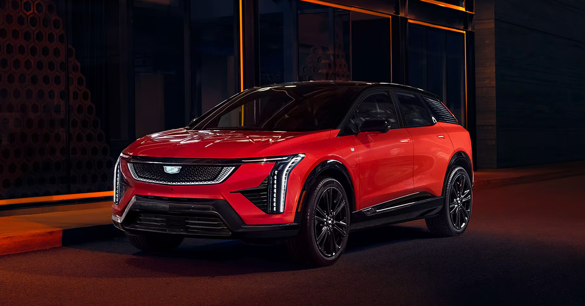 2025 Cadillac Optiq parked on the side of the road