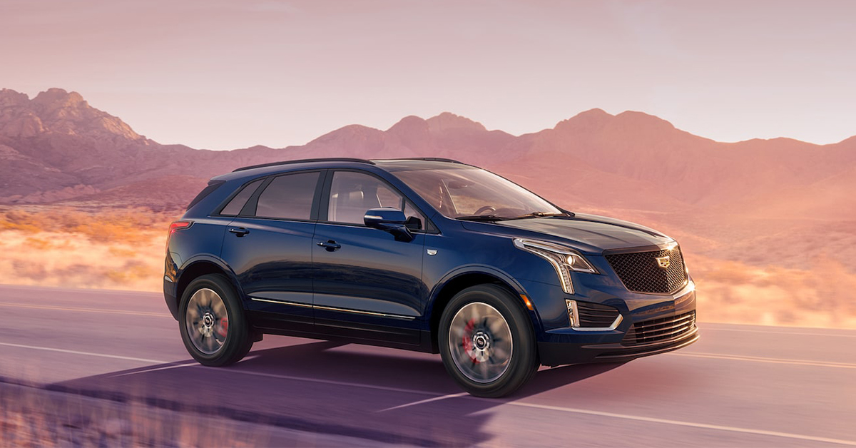 2025 Cadillac XT5 cruising on the highway