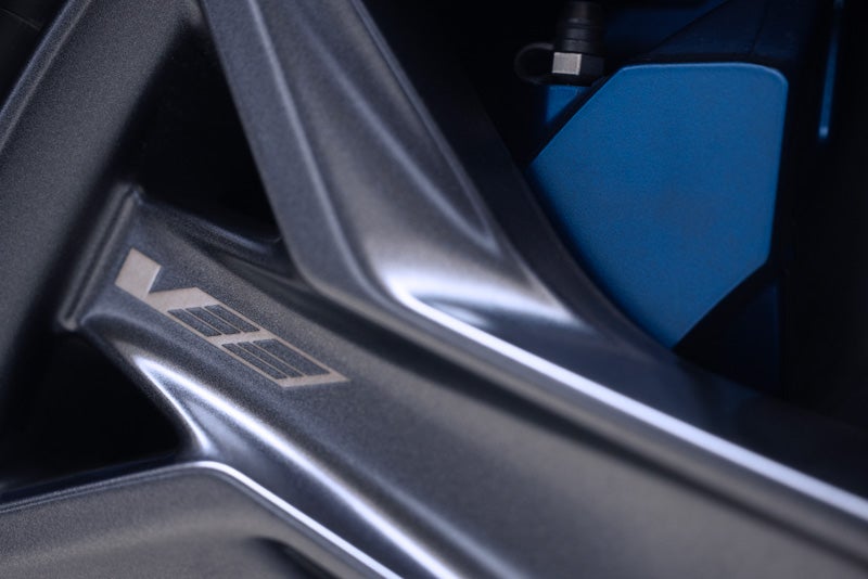 Close-up of the 2026 OPTIQ-V Brembo Performance Front Brakes | Crestview Cadillac of West Covina in West Covina CA